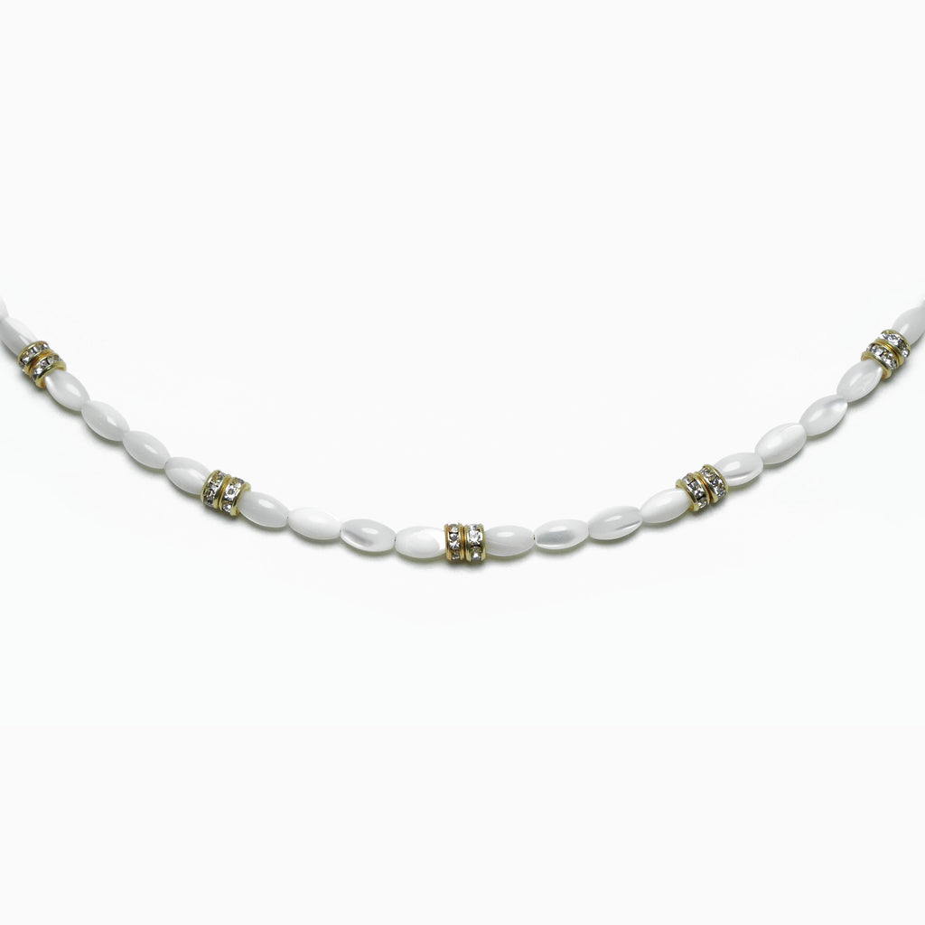 Collier Grain de riz à strass