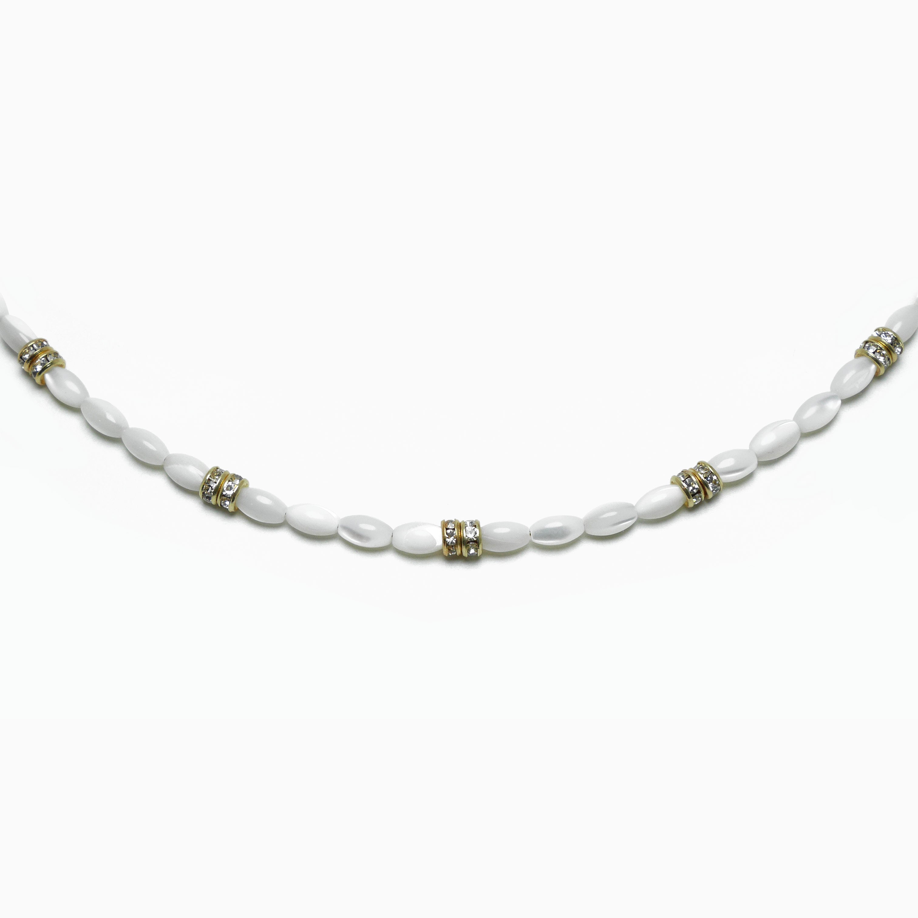 Collier Grain de riz à strass