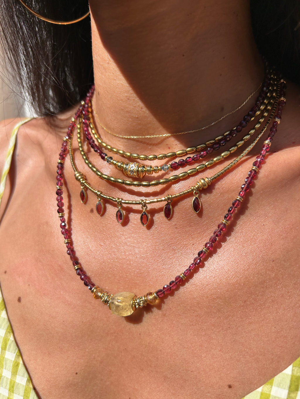 Collier Sila (grenat)