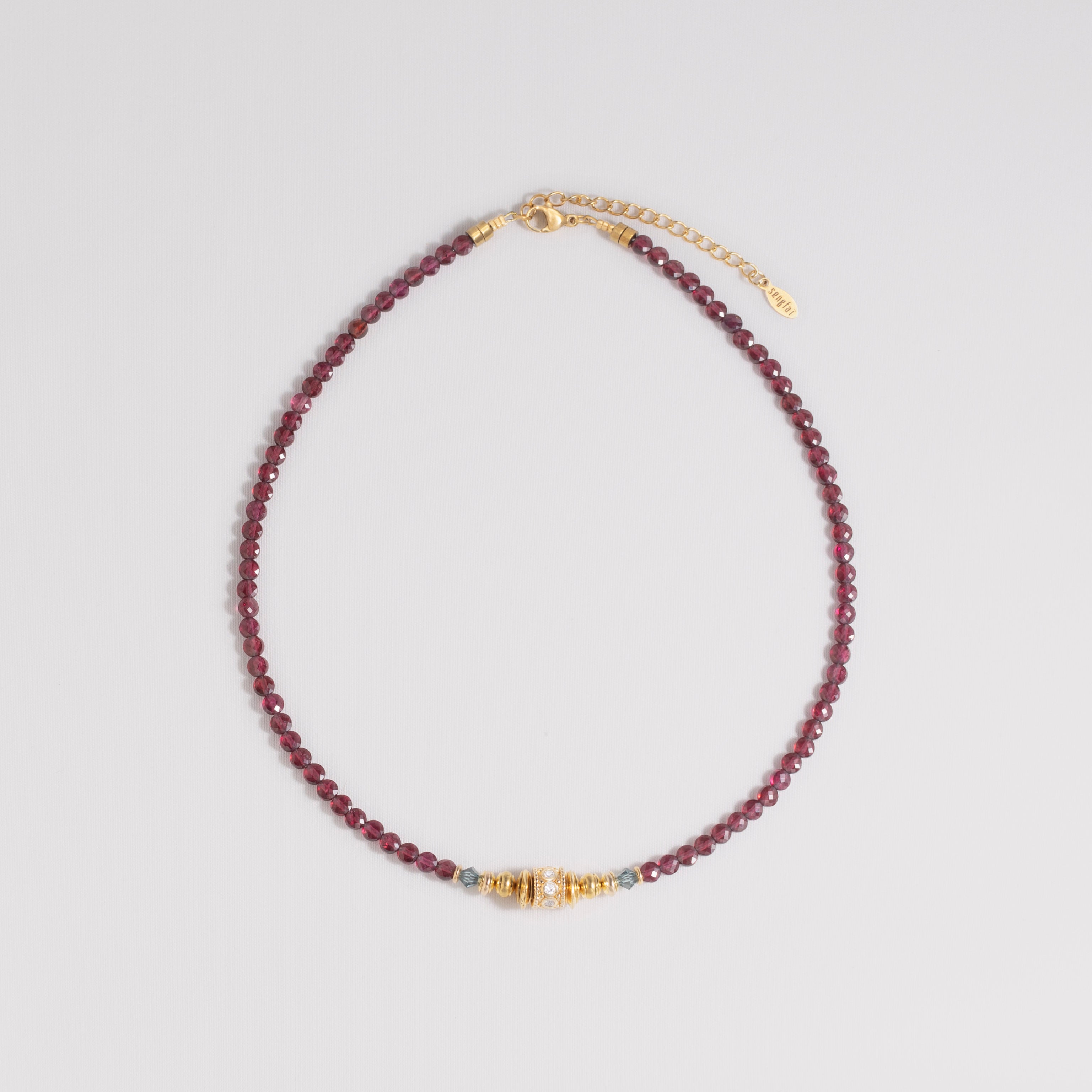 Collier Chandra grenat
